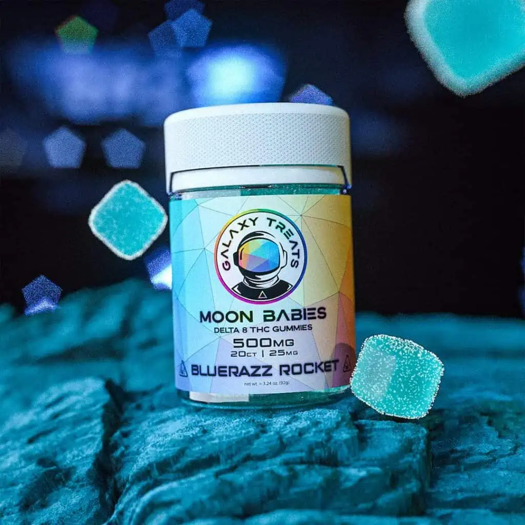 Galaxy Treats Delta 8 Gummies | Bluerazz Rocket