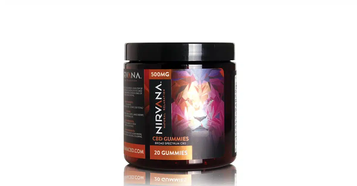 Nirvana CBD Gummies Review | broad spectrum cbd | 20 gummies | 500mg